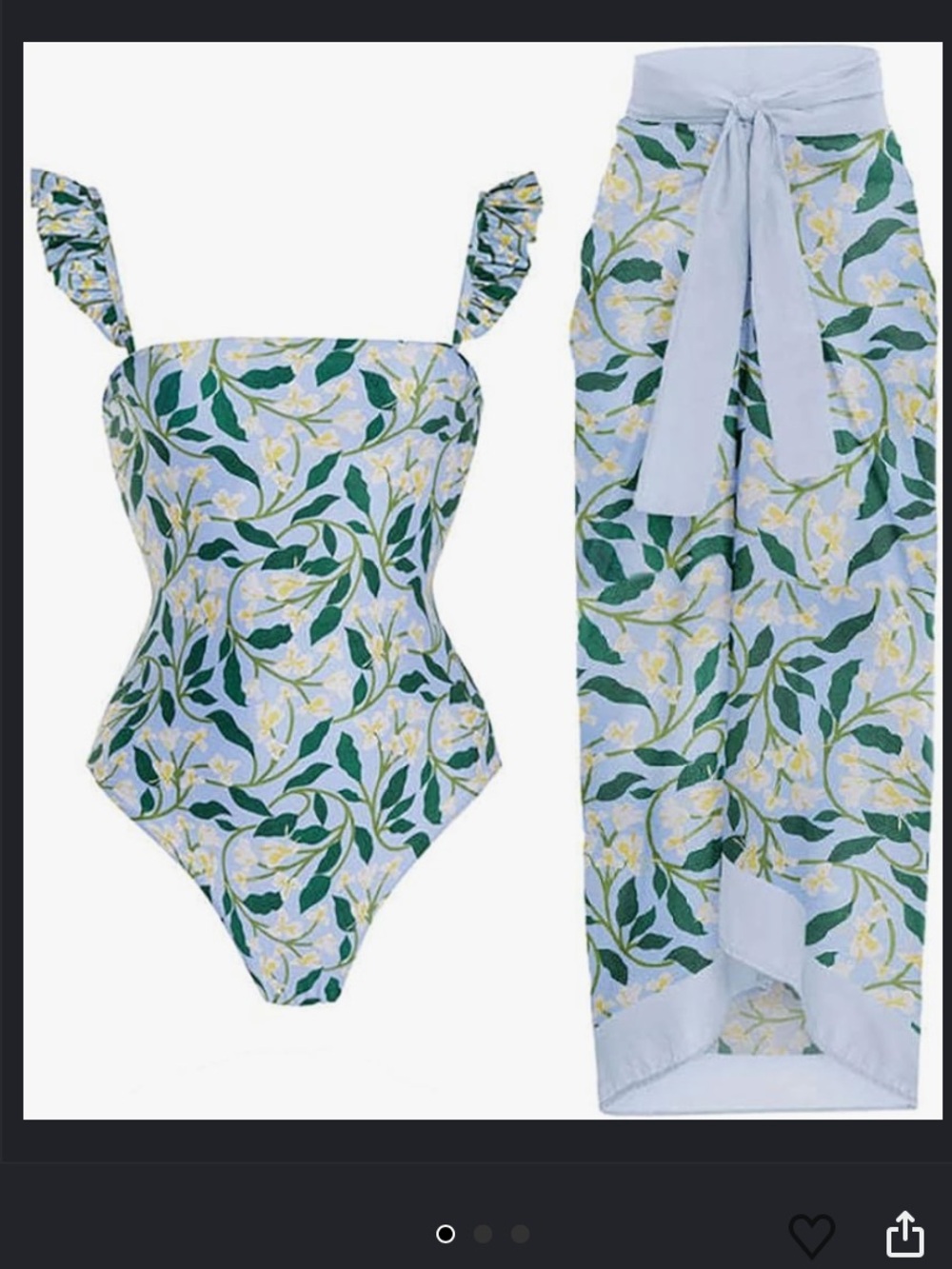 NWT- Floral Ruffle Matching Wrap